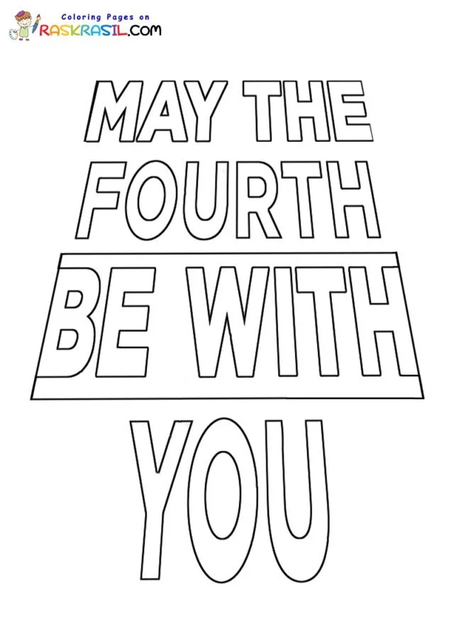 May the Fourth Be with You Coloring Pages 12