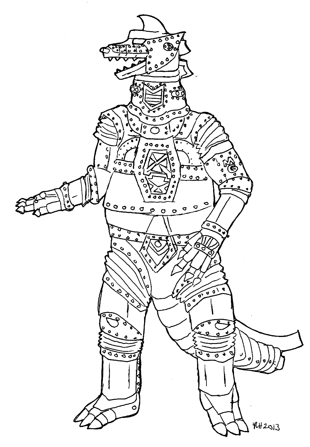 Desenhos de Mechagodzilla Para Colorir 14