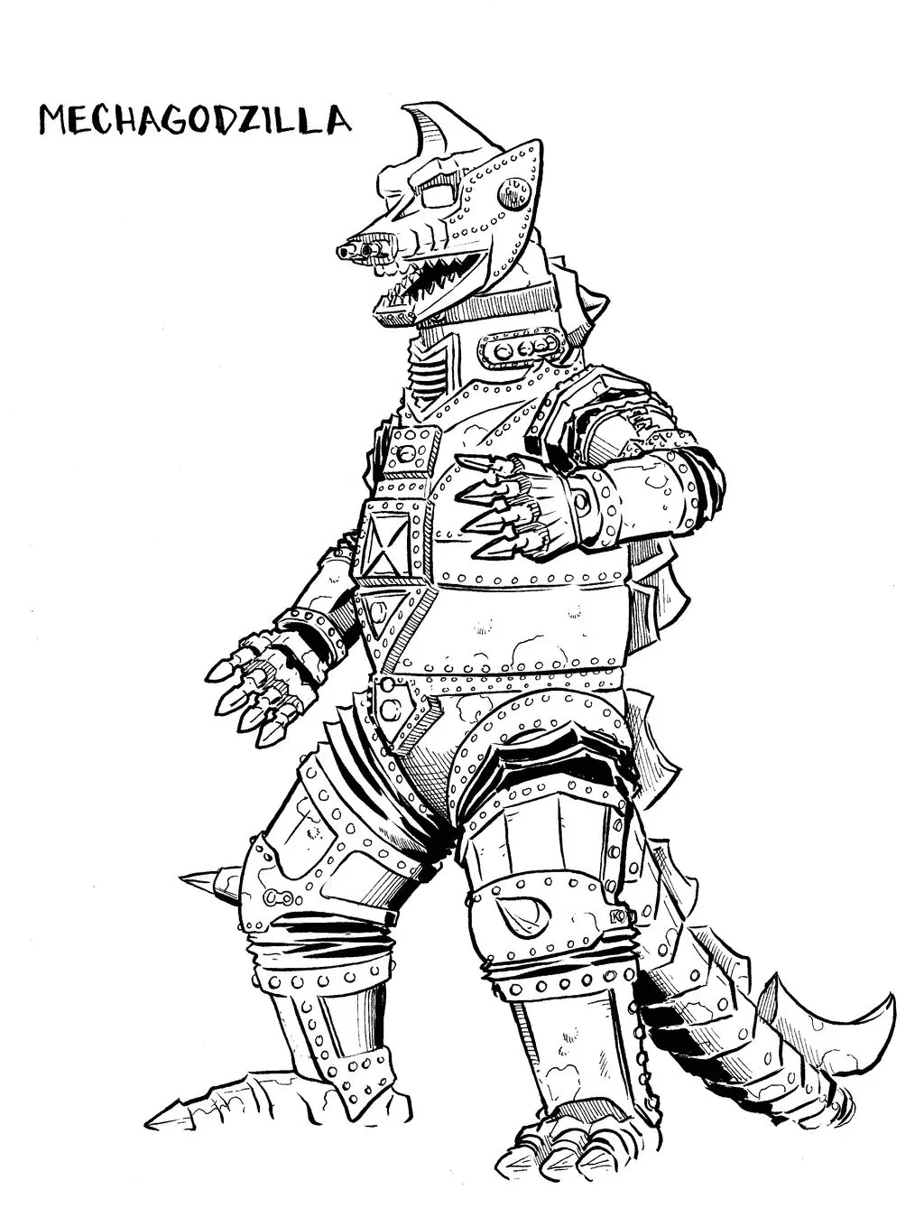 Mechagodzilla Ausmalbilder 7