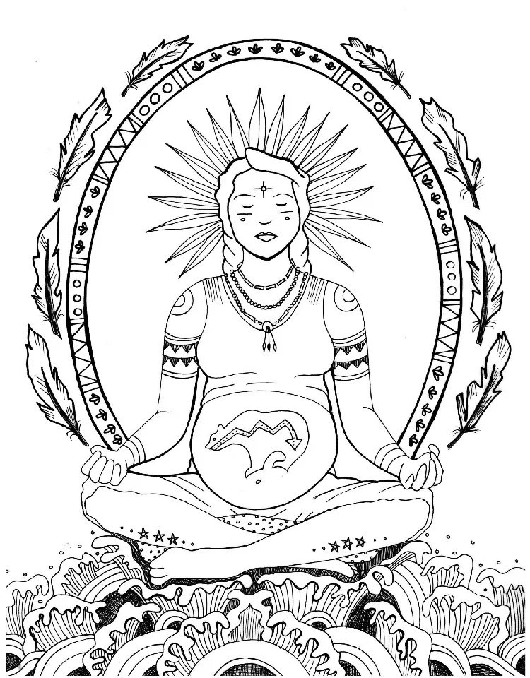 Mediation Coloring pages 1
