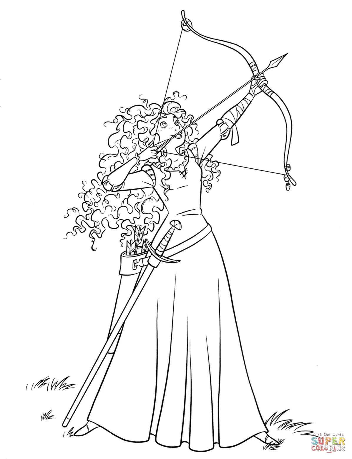 Merida Para Colorear 4