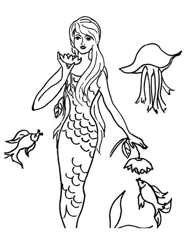 Mermaid Coloring Pages 31