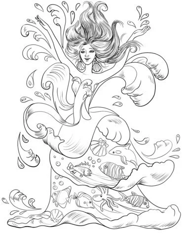 Mermaid Coloring Pages 41