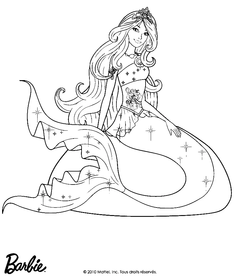 Desenhos de sereia Para Colorir 60