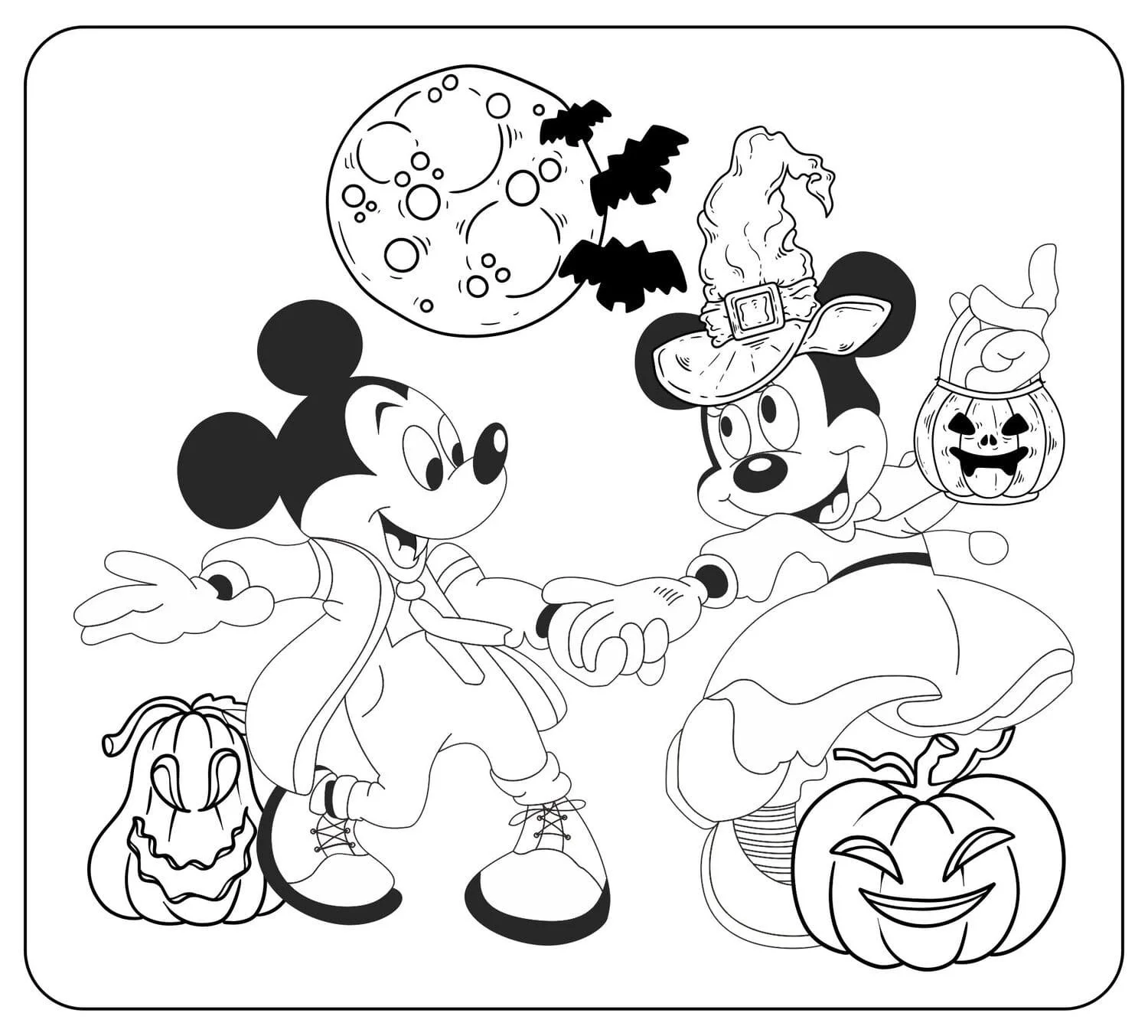 Desenhos de Mickey Halloween Para Colorir 14