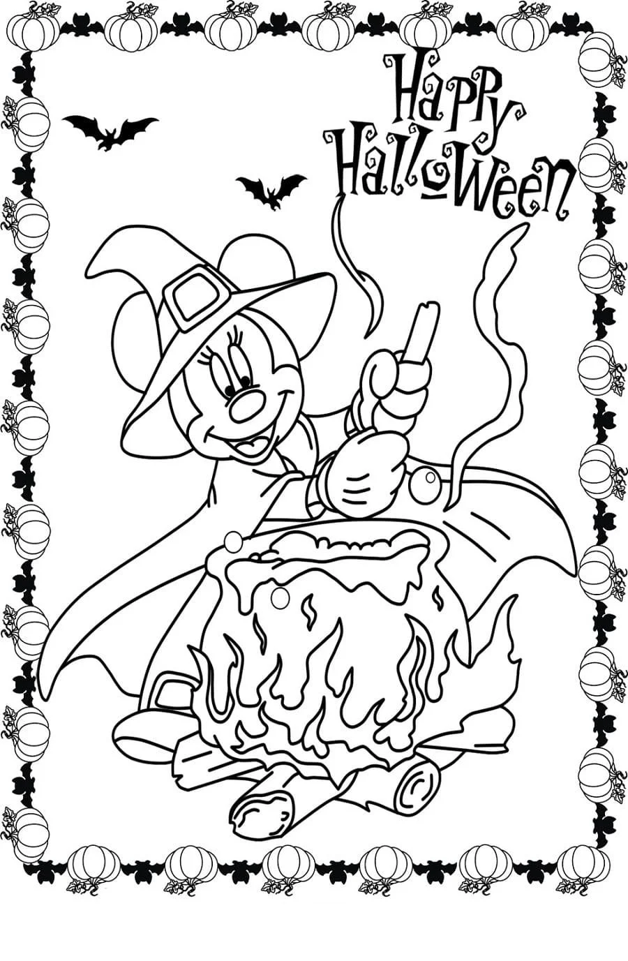Desenhos de Mickey Halloween Para Colorir 30
