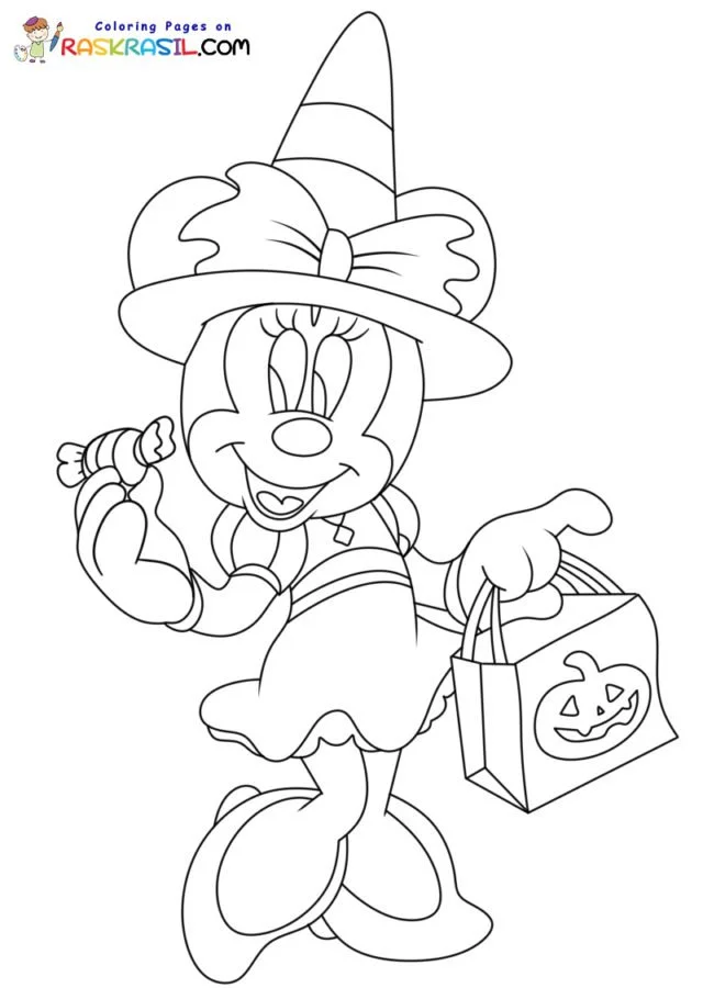 Desenhos de Mickey Halloween Para Colorir 36