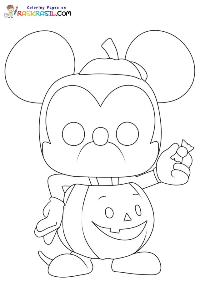Desenhos de Mickey Halloween Para Colorir 4