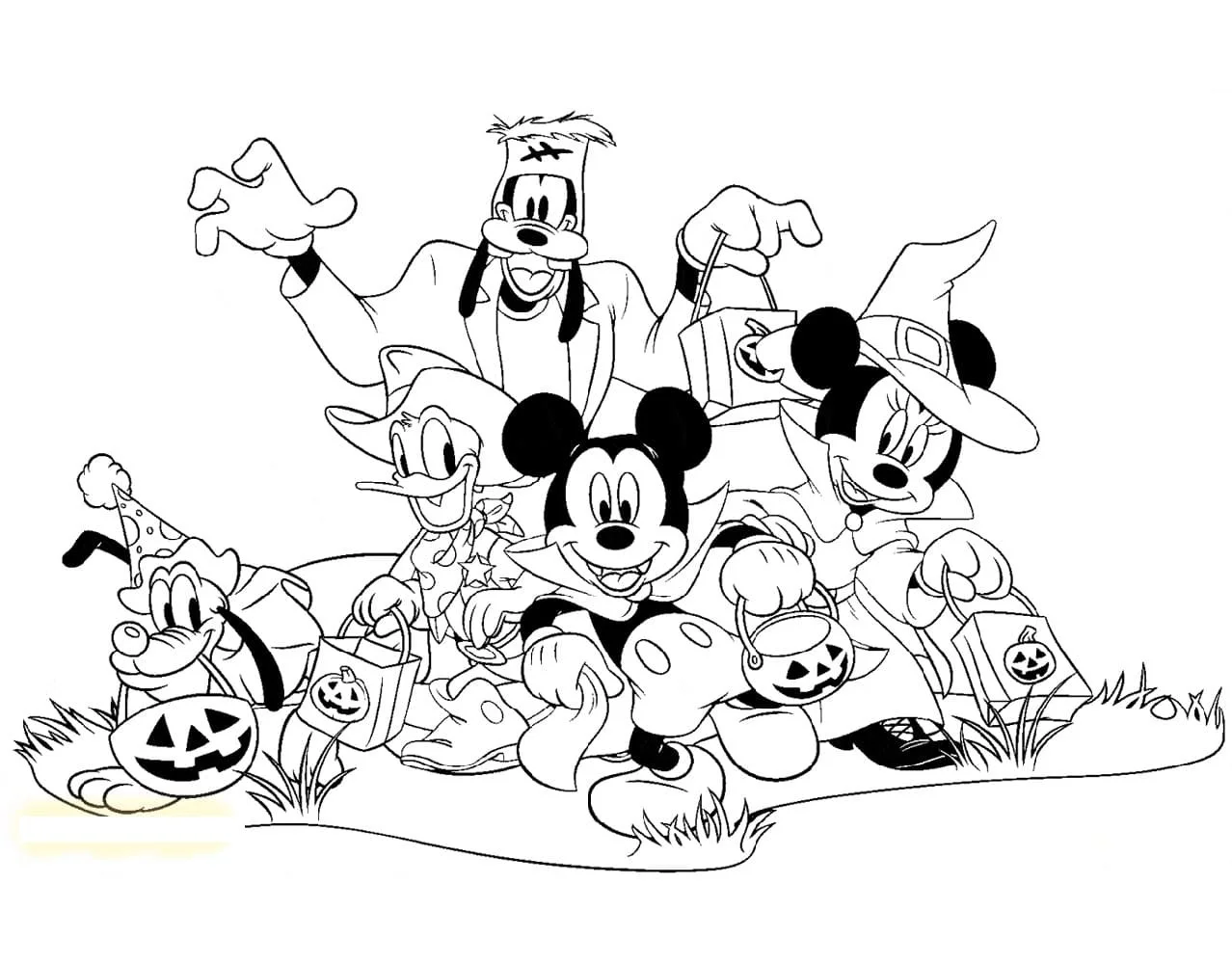 Desenhos de Mickey Halloween Para Colorir 48