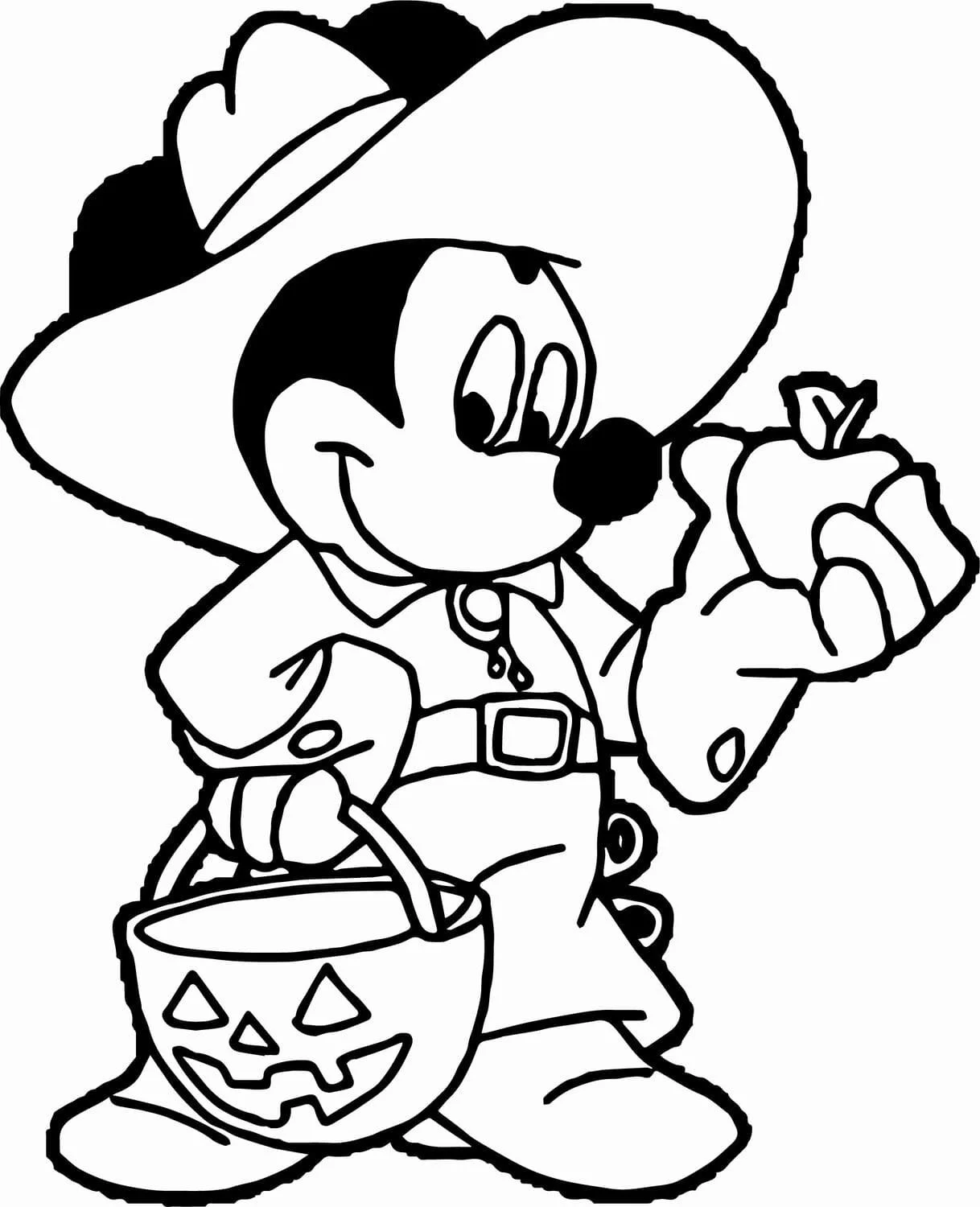 Desenhos de Mickey Halloween Para Colorir 52