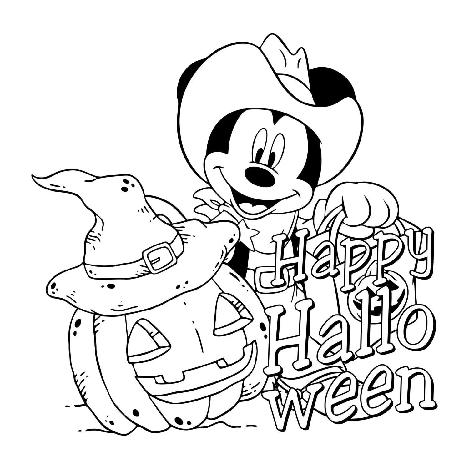 Desenhos de Mickey Halloween Para Colorir 8