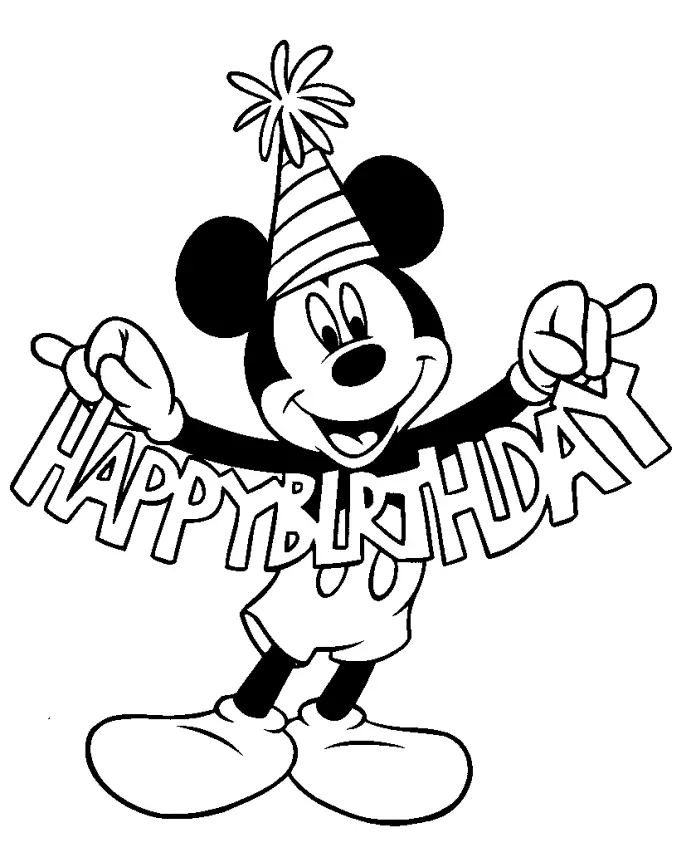 Mickey Mouse Geburtstag Ausmalbilder 5