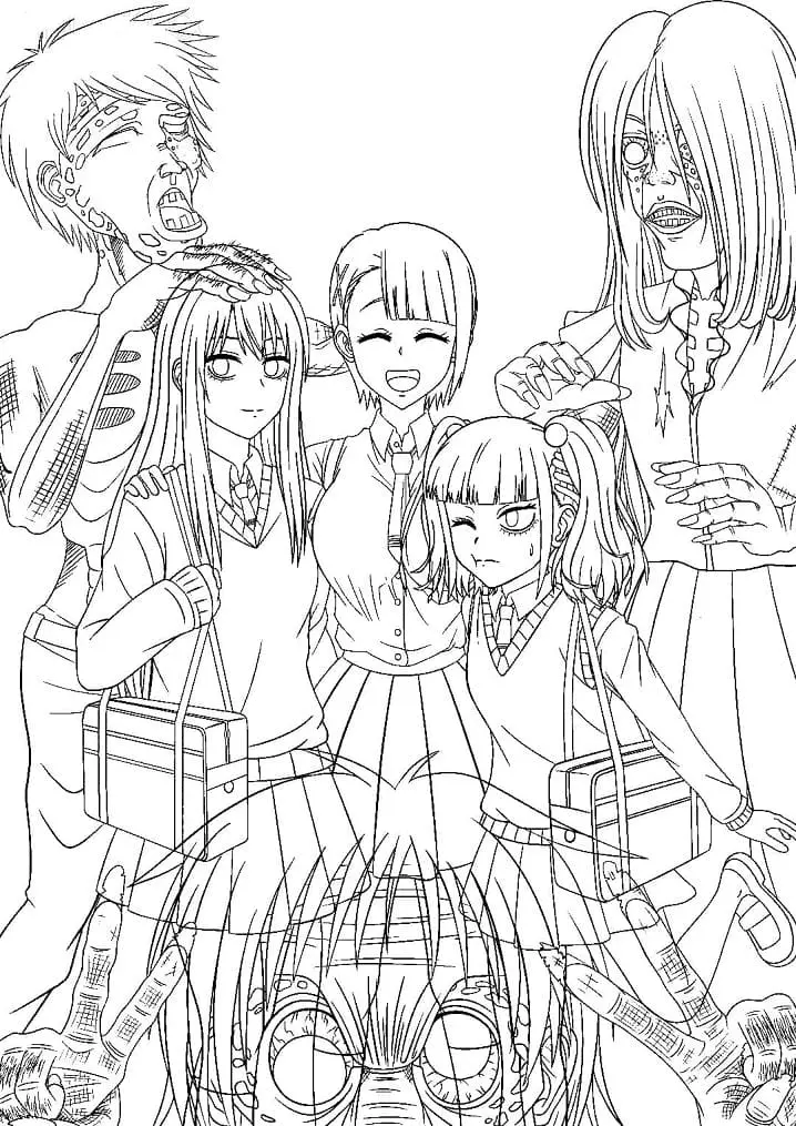 Mieruko-chan Ausmalbilder 4