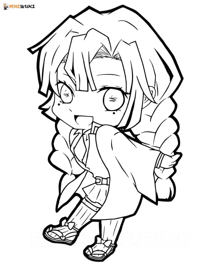 Desenhos de Mitsuri Kanroji Para Colorir 13