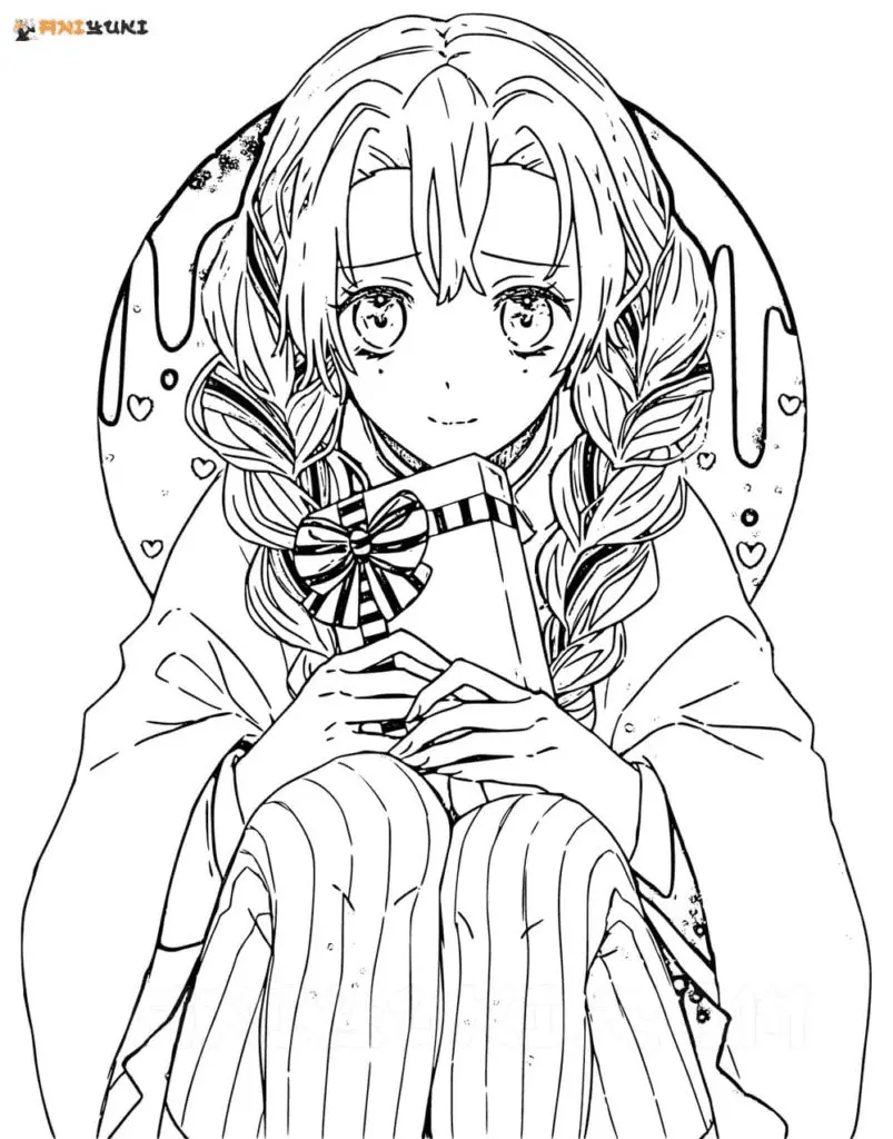 Mitsuri Kanroji Para Colorear 35