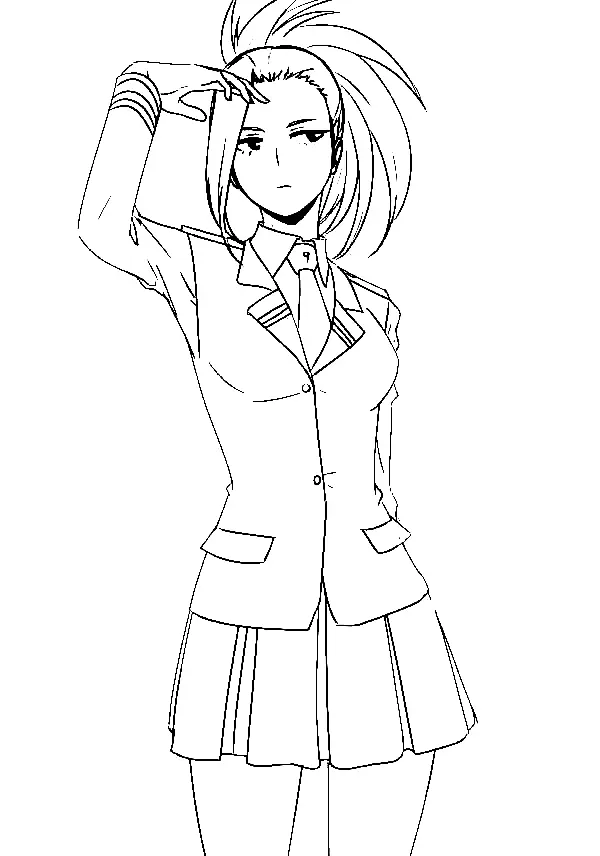 Momo Yaoyorozu Coloring Pages 35