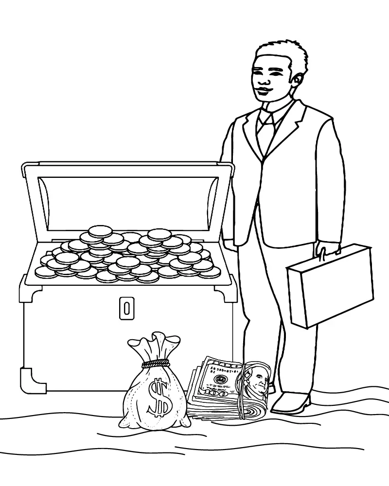 Geld Ausmalbilder