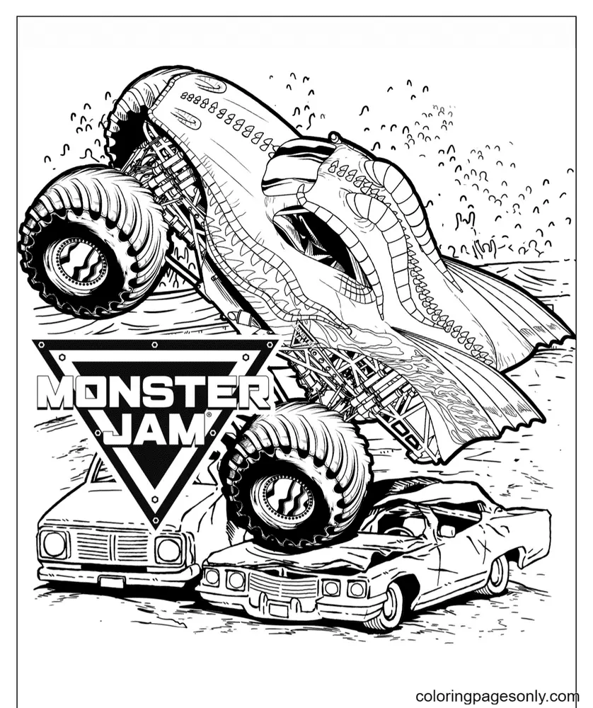 Desenhos de Monster Truck Para Colorir 104