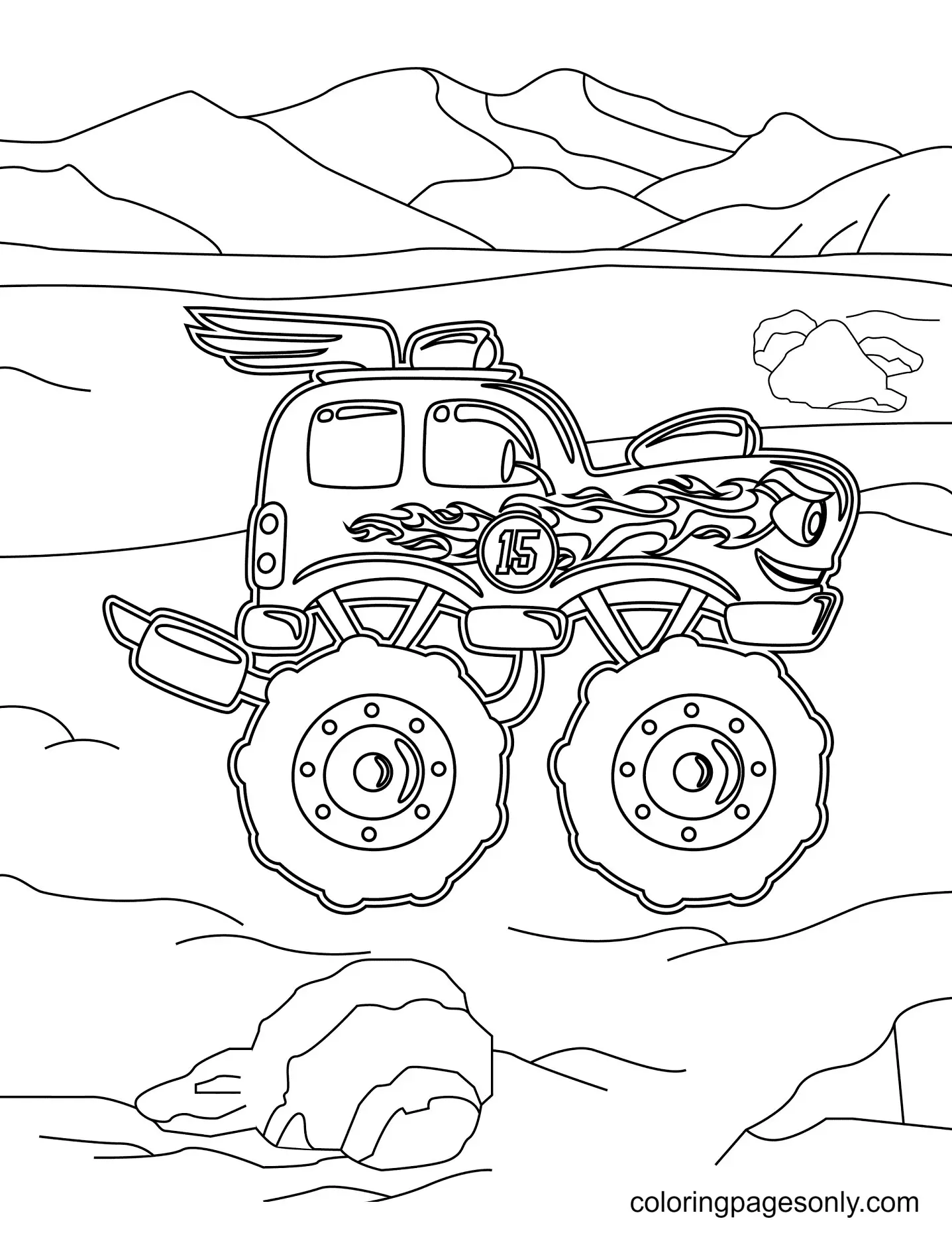 Desenhos de Monster Truck Para Colorir 116