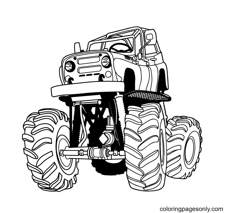 Desenhos de Monster Truck Para Colorir 139