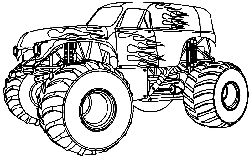Monster Truck Coloring Pages 15
