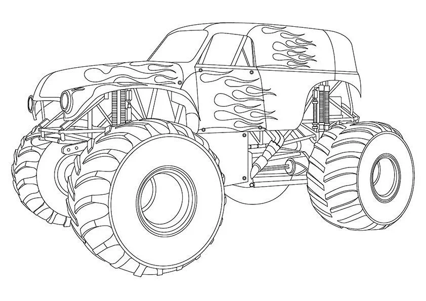 Monster Truck Coloring Pages 49