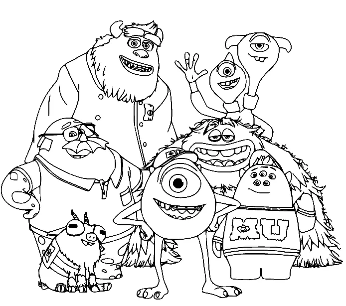 Monsters University Coloring Pages 1