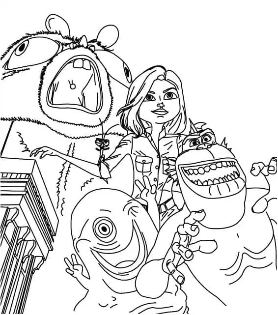 Monsters vs Aliens Ausmalbilder 10