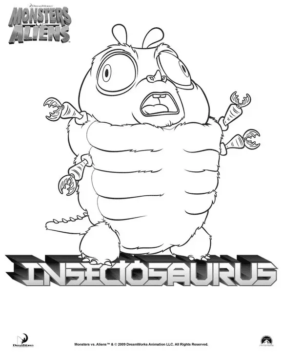 Monsters vs Aliens Ausmalbilder 12