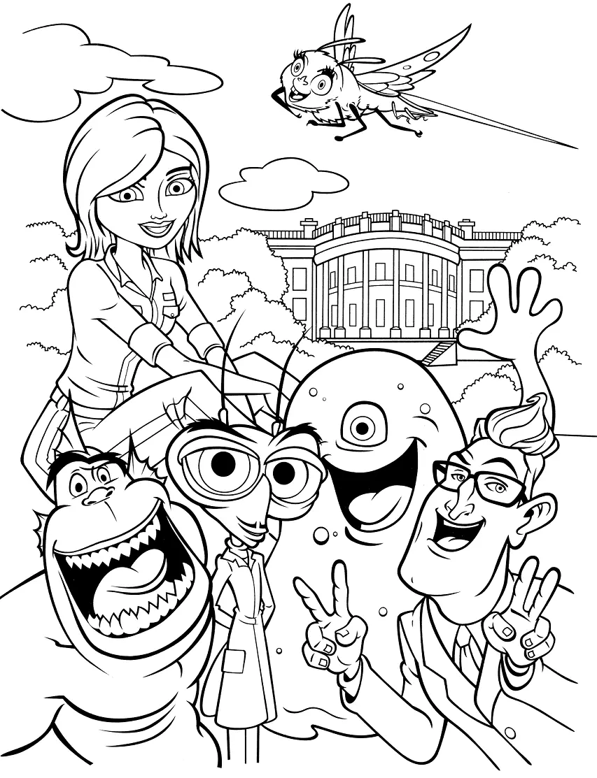 Monsters vs Aliens Ausmalbilder 7