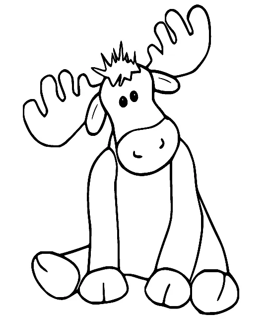 Desenhos de Alce Para Colorir 4