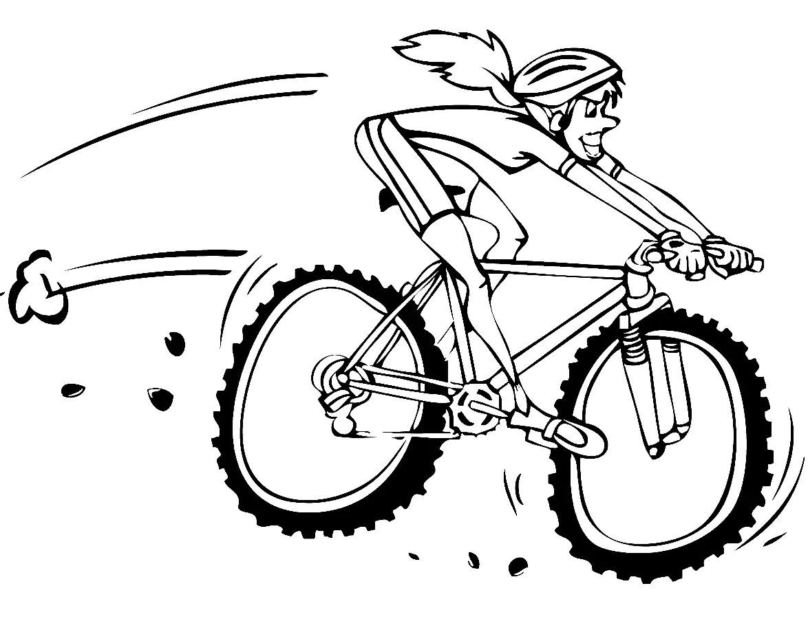 Desenhos de Fazendo Ciclismo Na Montanha Para Colorir 17