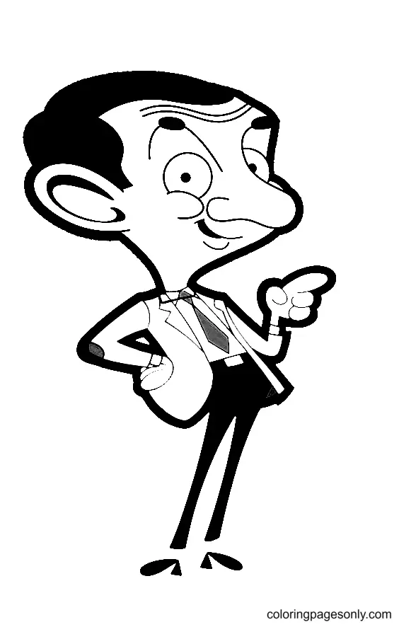 Desenhos de Mr Bean Para Colorir 1