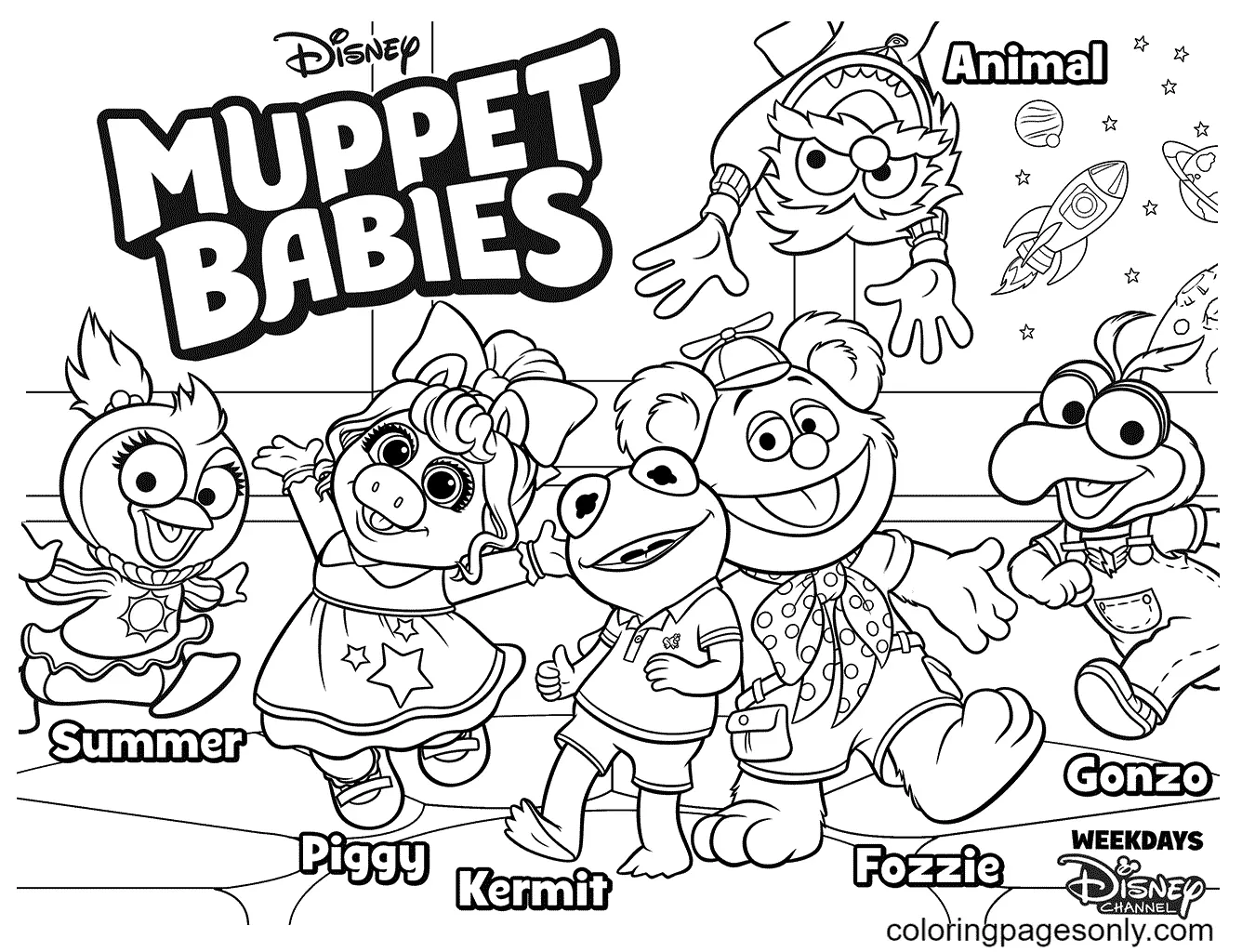 Muppet Babies Coloring Pages 4