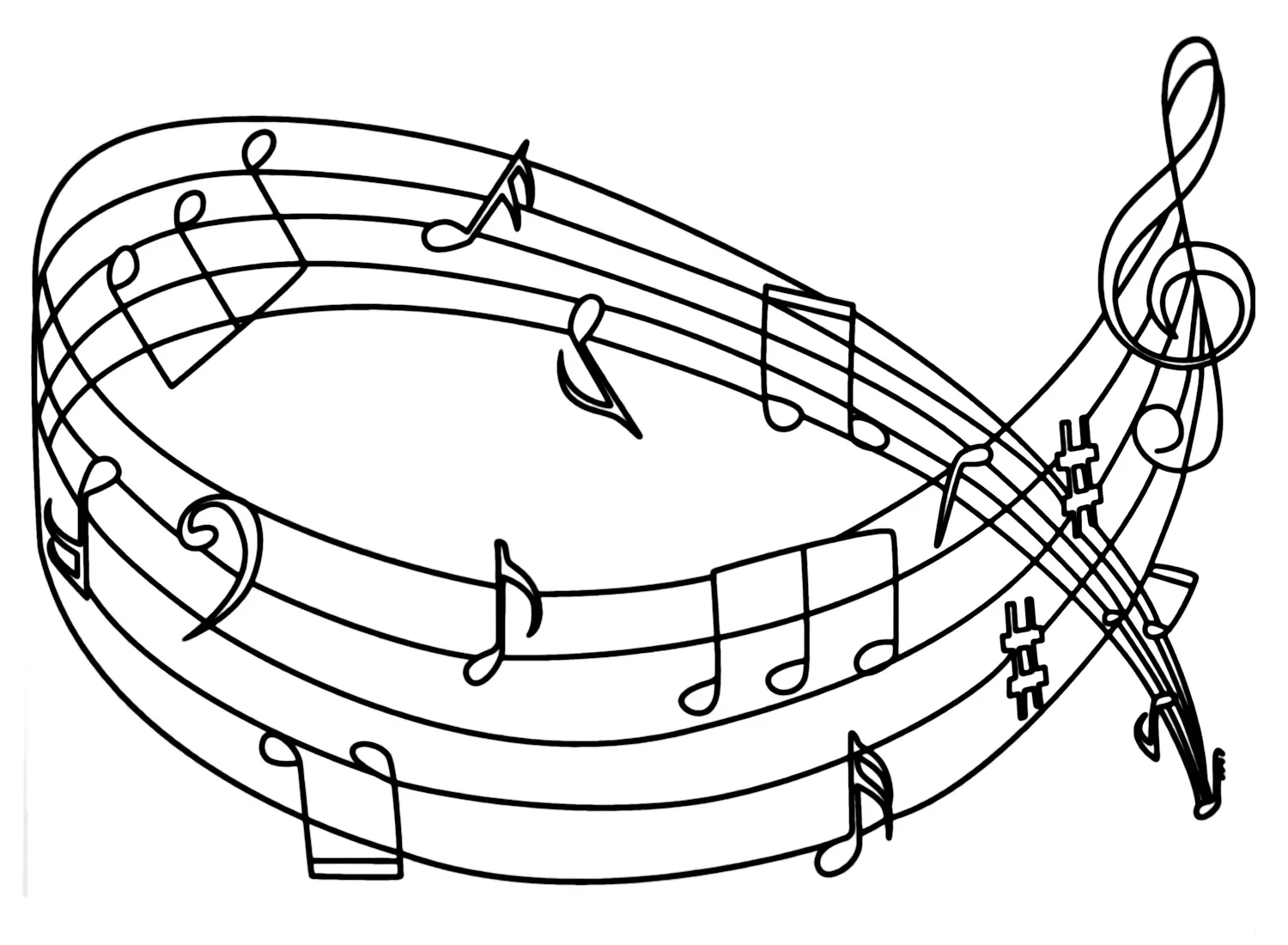 Musiknoten Ausmalbilder 18