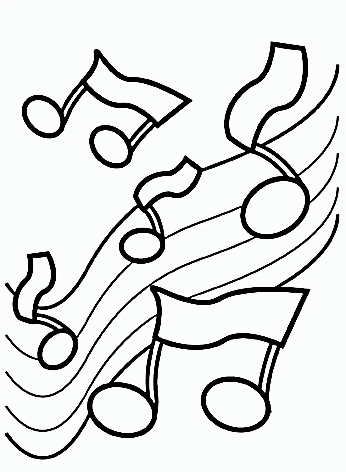 Musiknoten Ausmalbilder 24