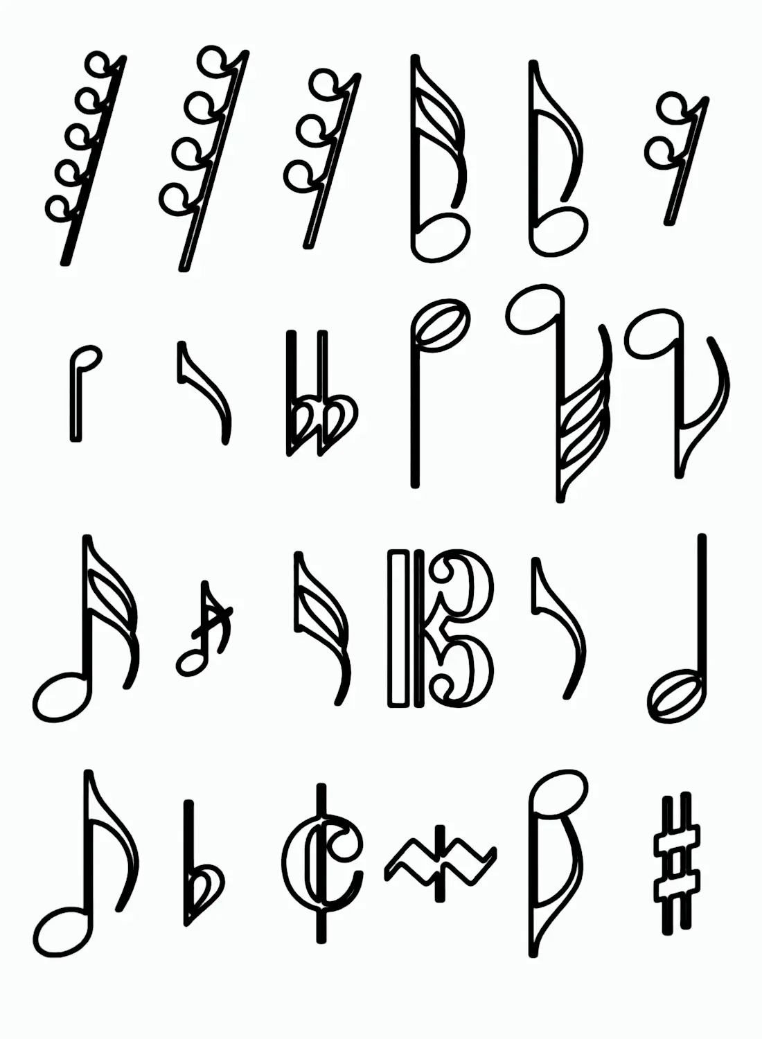 Musiknoten Ausmalbilder 31