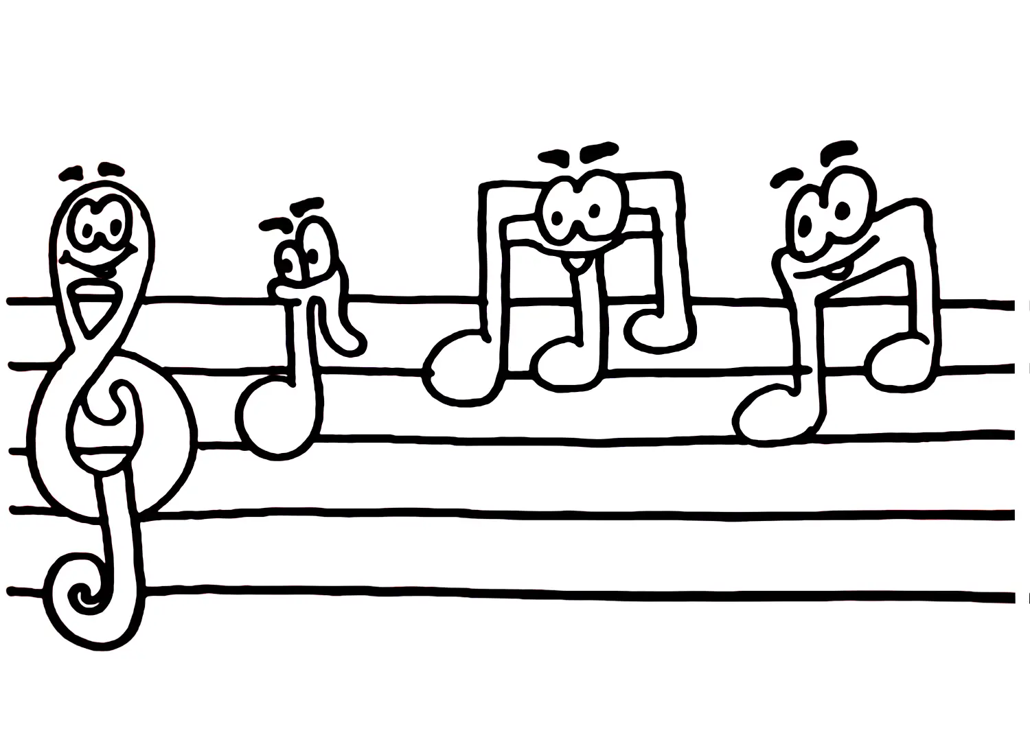 Musiknoten Ausmalbilder 5