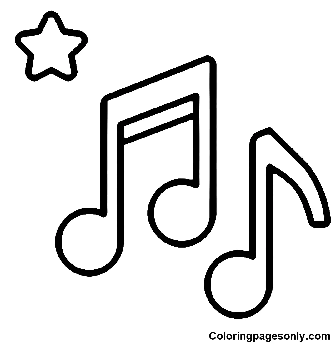 Musiknoten Ausmalbilder 8