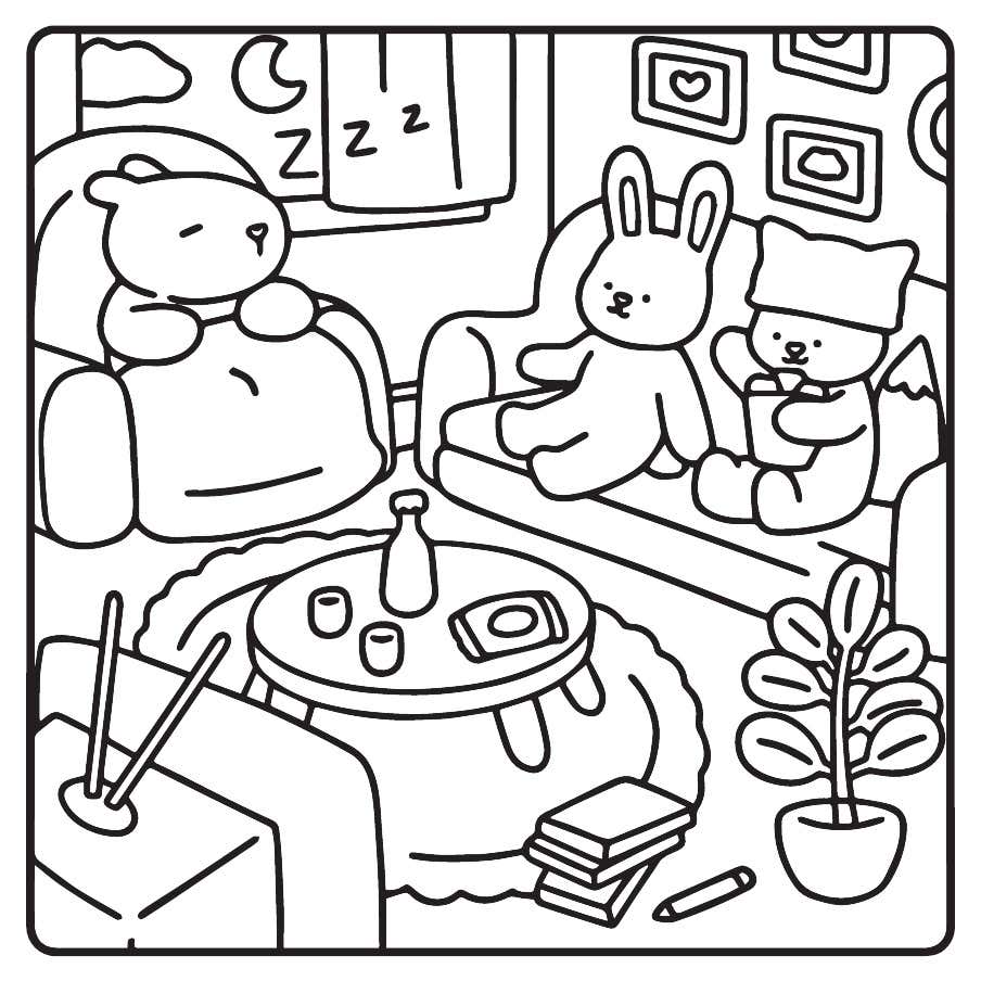 My Fuzzy Buddies Coloring Pages 9