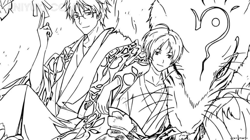 Natsume Yuujinchou Para Colorear 26