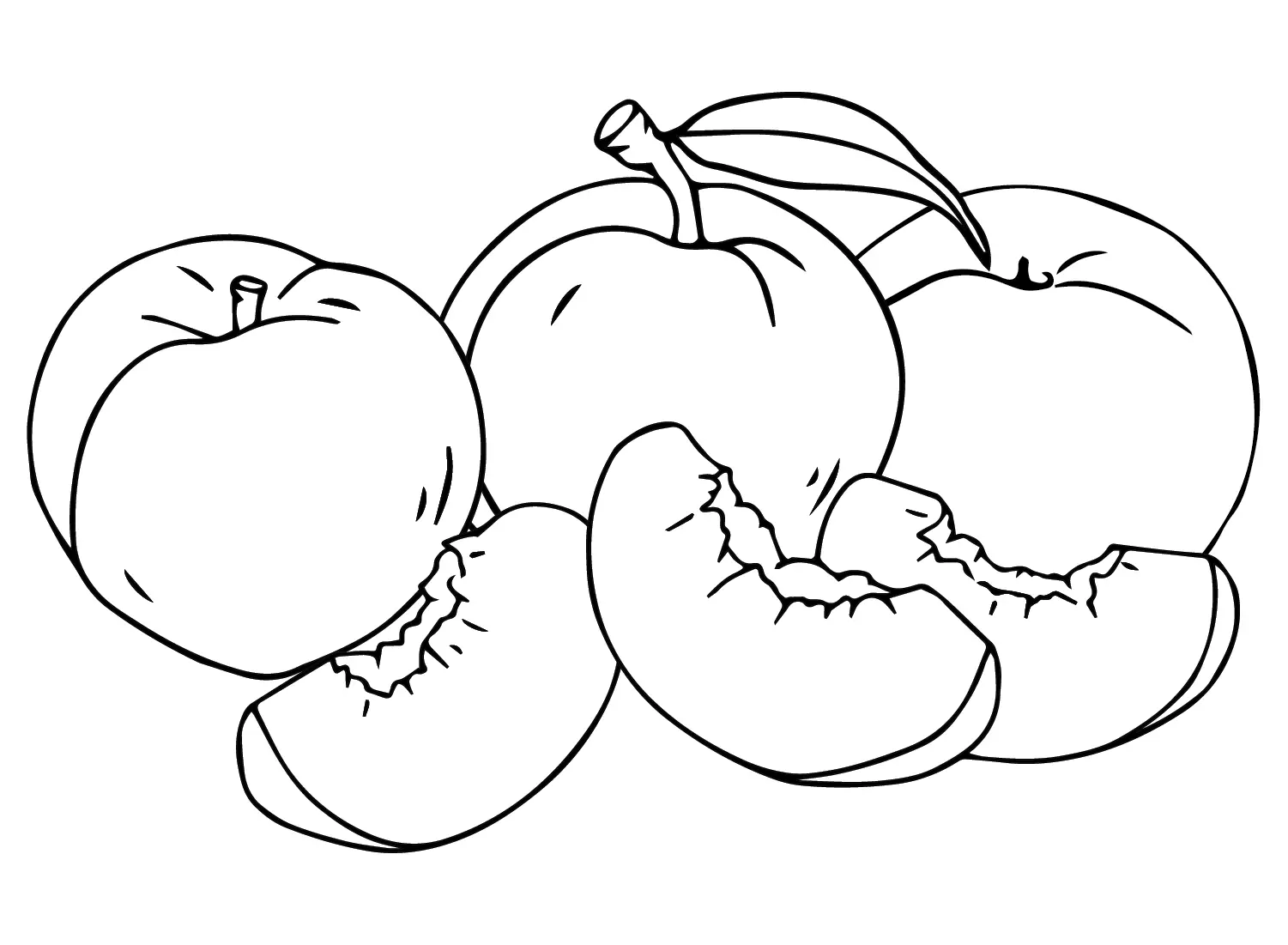 Nectarine Ausmalbilder