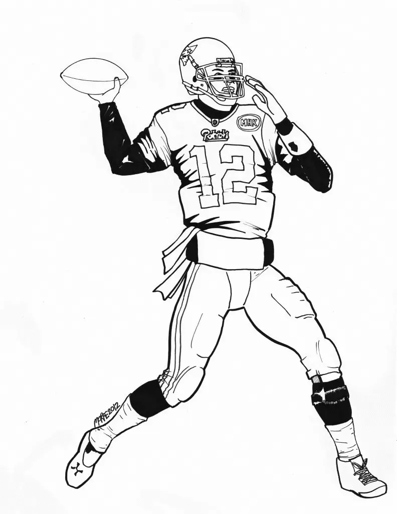 Ausmalbilder der New England Patriots 16