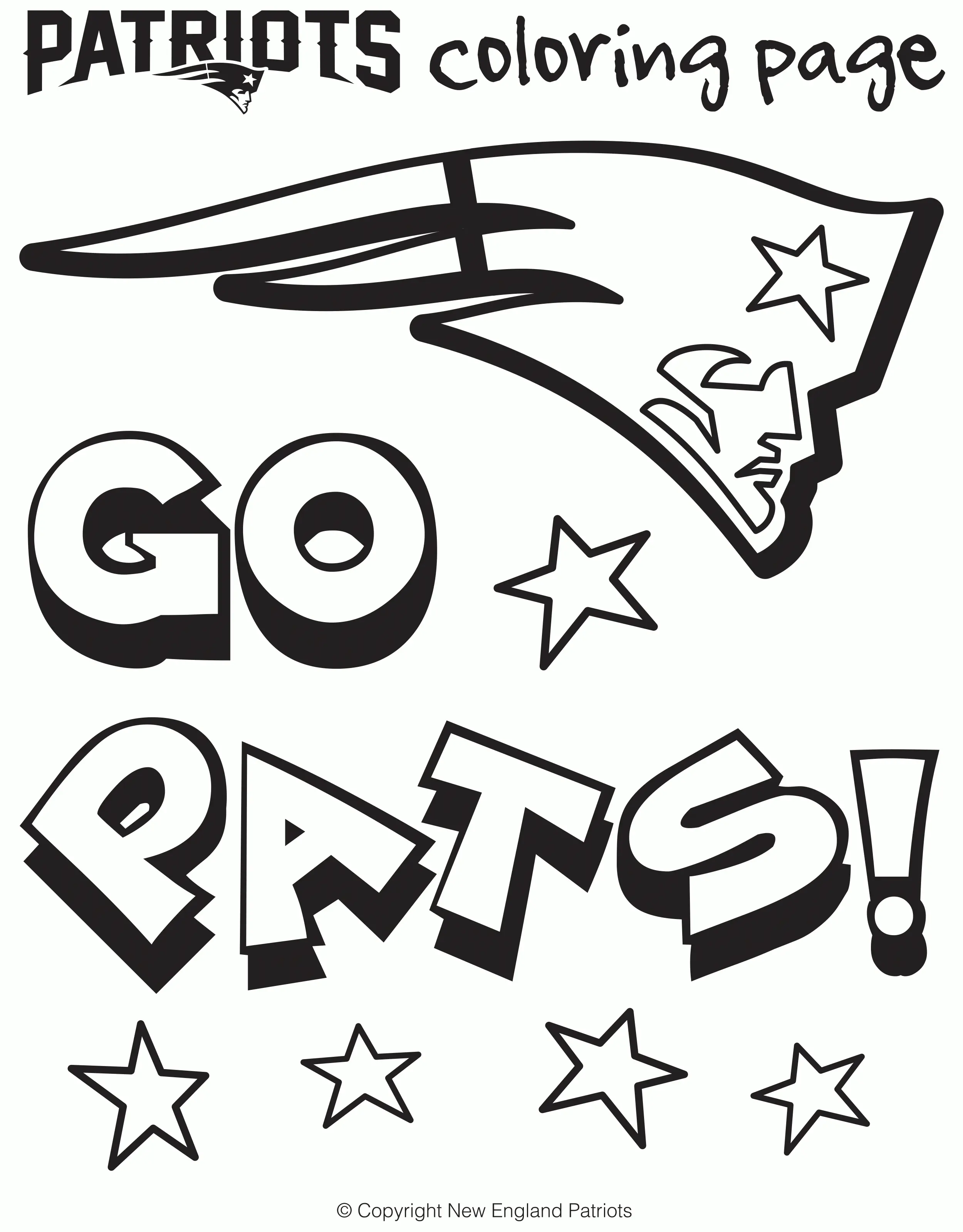 New England Patriots Para Colorir 21