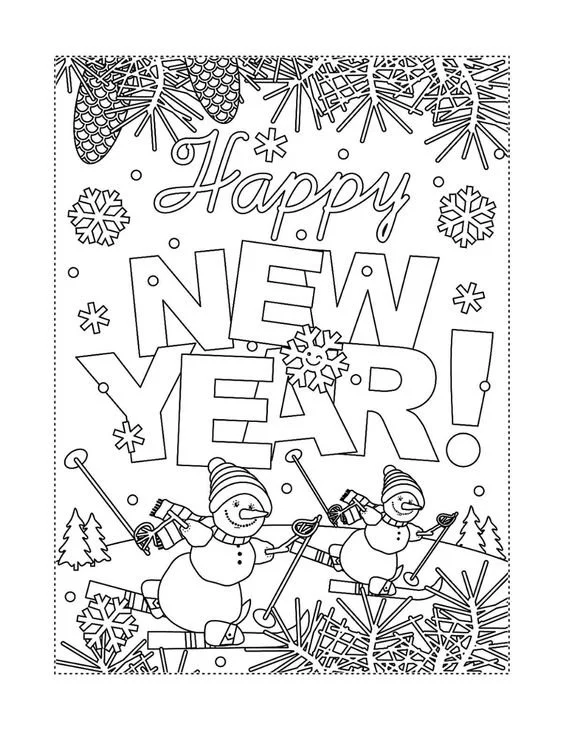 Desenhos de Ano Novo Para Colorir 169