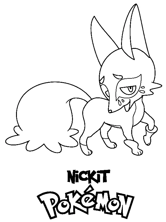 Desenhos de Pokemon Nickit Para Colorir 4