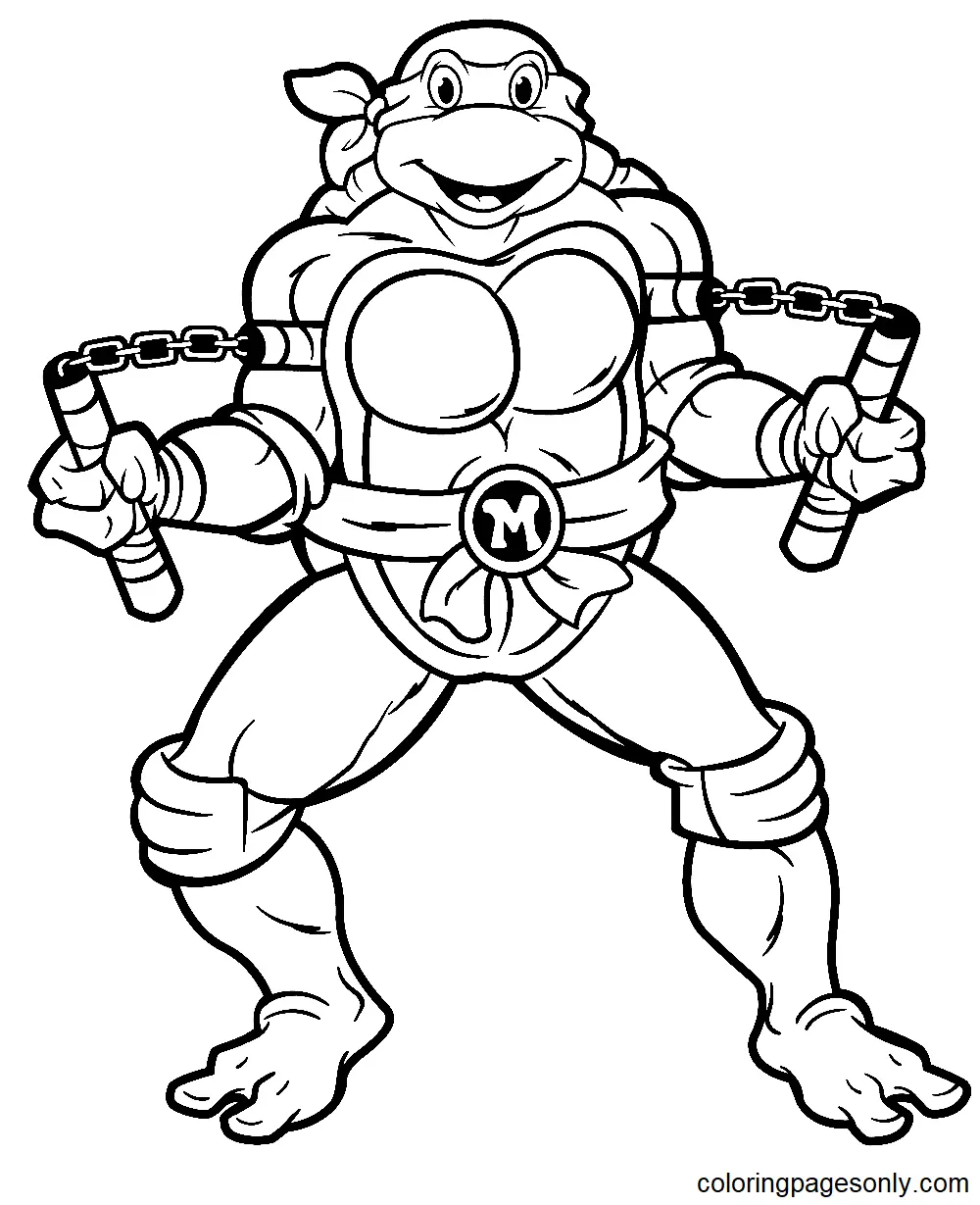 Ninja Turtles Coloring Pages 11
