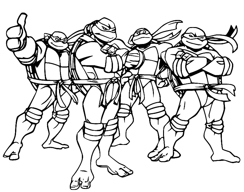 Ninja Turtles Coloring Pages 14