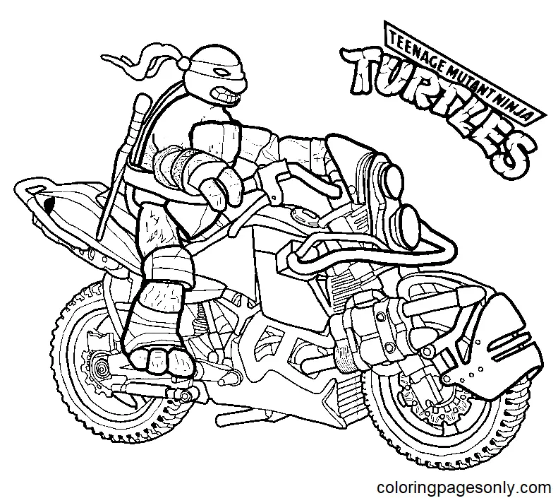 Ninja Turtles Coloring Pages 65