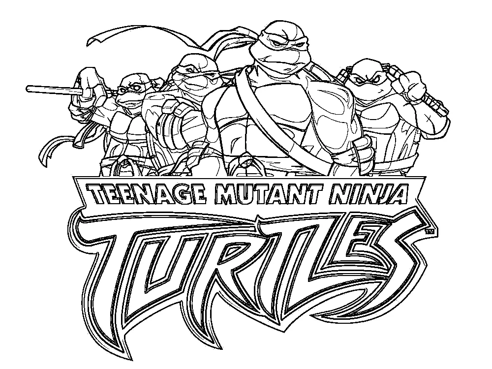 Desenhos de Tartarugas ninjas Para Colorir 77